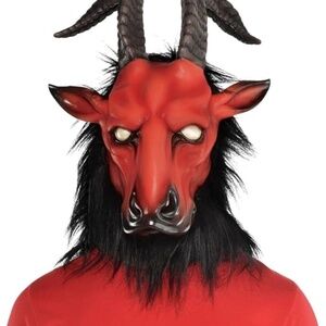 Demon Baphomet Latex Headdress mask